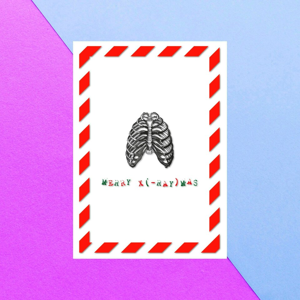 Merry X(-Ray)mas Ribs Greetings Card