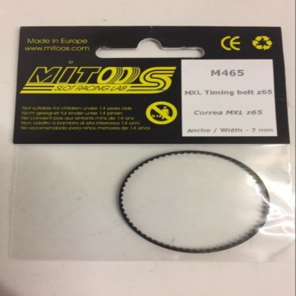 Mitoos M465 MXL Timing Belt z65 Tooth Width 2mm New