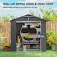 image 5 of Outsunny 6 x 4 ft Outdoor Garden Storage Shed, Waterproof Bike Tent with Vent and Roll-Up Zipper Door,Outdoor Portable Shed Storage Shelter  for Bikes, Dark Grey