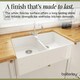 image 7 of 795mm - Double Bowl Fireclay Butler Kitchen Sink - Stepped Weir, Classic Tap  & Waste