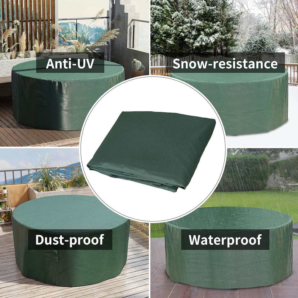 image 1 of Outsunny Large Patio Garden Furniture Set Cover, 600D Oxford, 230 x 230 x 70 cm
