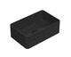 image 1 of Balterley Nova Rectangular Countertop Vessel Basin for Modern Bathroom & Cloakroom, Ceramic Fireclay | Black | Matt Black | 1