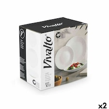 Dinnerware Set Vivalto F-LXP95-75-F-LSP85 White Opaline glass (2 Units) N/A