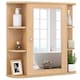 image 1 of COSTWAY Bathroom Cabinet Wall-mounted Storage Cabinet-Natural