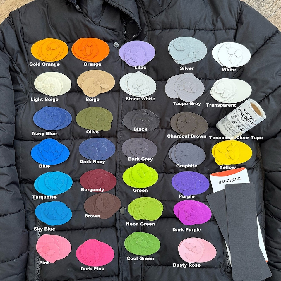 image 1 of aZengear Jacket Repair Patches for Tents, Gear - Waterproof, Self-Adhesive, Tear-Cold-Heat-Resistant