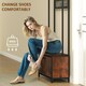 image 6 of HOMCOM Industrial Hall Tree Coat Rack Stand with Shoe Cabinet Brown | Black | 80W x 30D x 180H cm