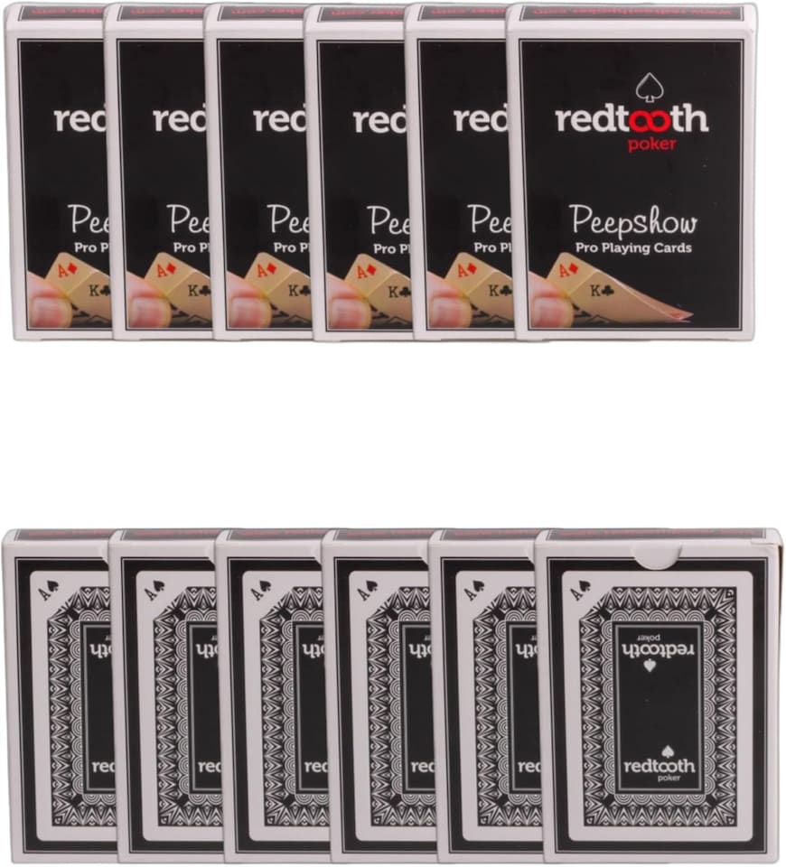 image 1 of Redtooth Poker Casino Quality Peep Show Playing Cards - Value Pack of 12 Decks