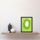 image 2 of Kiwi Fruit Slice Minimalist Kitchen Interior Black Framed Wall Art Print A4