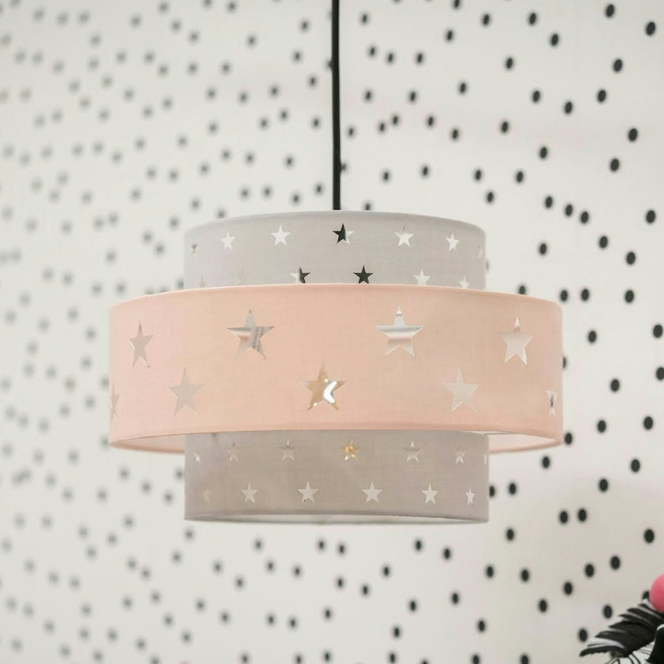 image 1 of ValueLights Weaver Pink Ceiling Pendant Shade