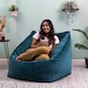 image 2 of Natalia Velvet Adults Bean Bag Armchair, Ready Filled Large Beanbag Teal | Green | Teal Green | XL | 1