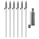 image 1 of Harbour Housewares Metal Garden Torches - Cylinder - Silver - Pack of 6