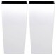 image 1 of Urbi 12.5cm Square Plastic Planter Pot for Indoor & Outdoor Use | White | White & Set of 2 | 2
