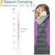 image 2 of Hooded Sleeping Bag - Purple