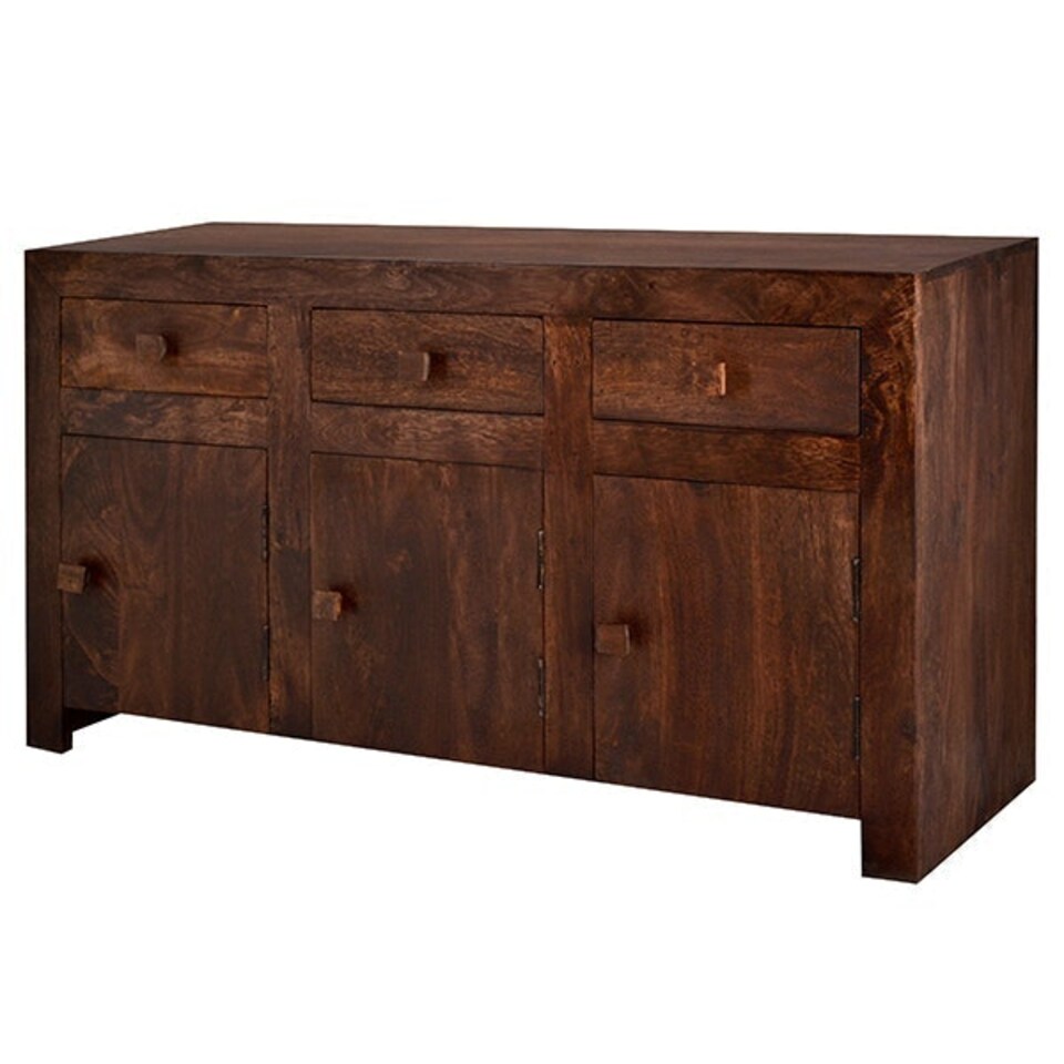 image 1 of Toko Dark Mango Large Sideboard - Solid Mango Wood - L45 x W135 x H75 cm Brown
