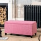 image 2 of Henbury Fabric Storage Ottoman - Pink