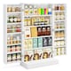 image 1 of COSTWAY Kitchen Cupboard Buffet Pantry Cabinet with Countertop White