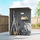 image 9 of Outsunny 5' x 3' Garden Shed with Floor, Outdoor Storage Shed with Lockable Door, Window and Vent for Garden, Patio, Grey | Grey | 1