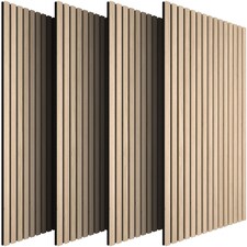 Acoustic Wall Panels Sonic Wall II with Real Wood Veneer and Sound-Absorbing Felt | Brown | Light oak | 110 x 50 x 1.8 cm | 4