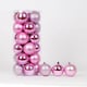 image 4 of 50mm/24Pcs Christmas Baubles Shatterproof Pale Pink