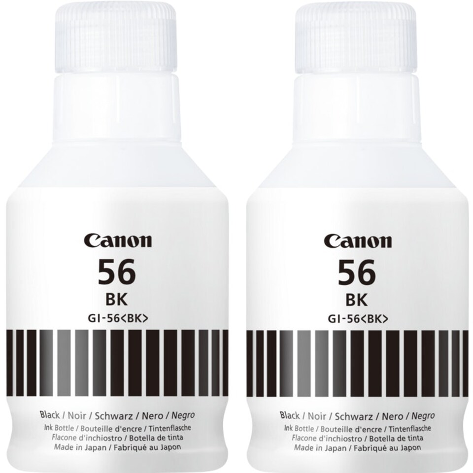 image 1 of 2x Canon GI-56BK Black Ink Bottles Black | 2x Canon GI-56BK Black Ink Bottles