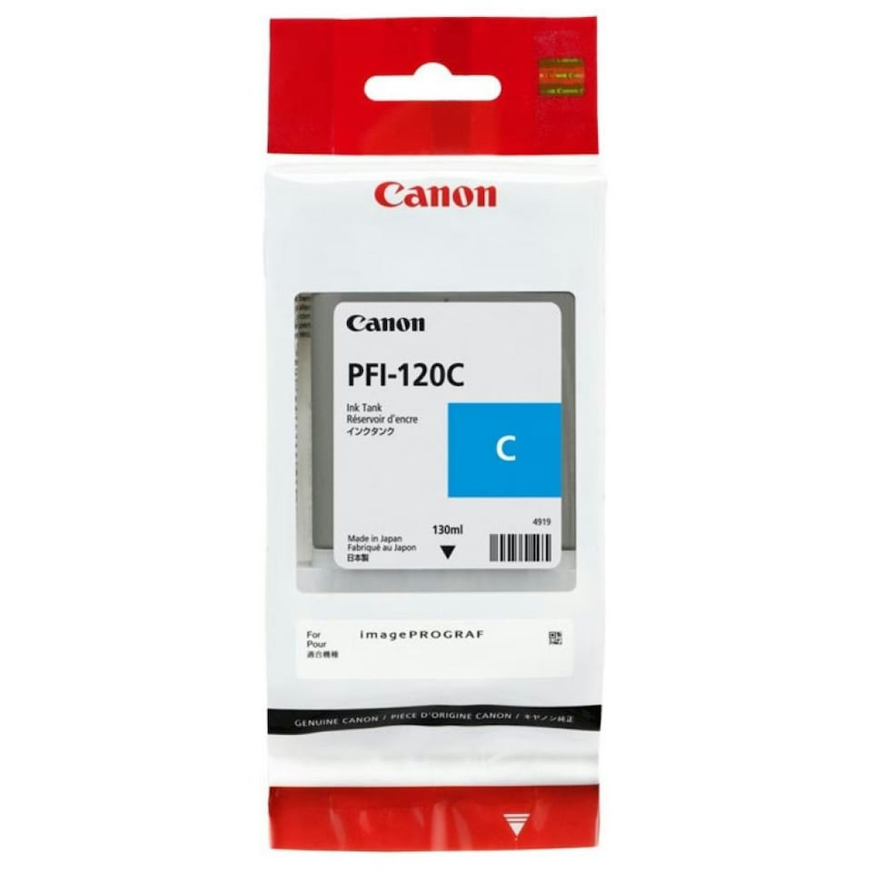 Canon PFI120C Cyan Standard Capacity Ink Cartridge 130ml - 2886C001AA N/A