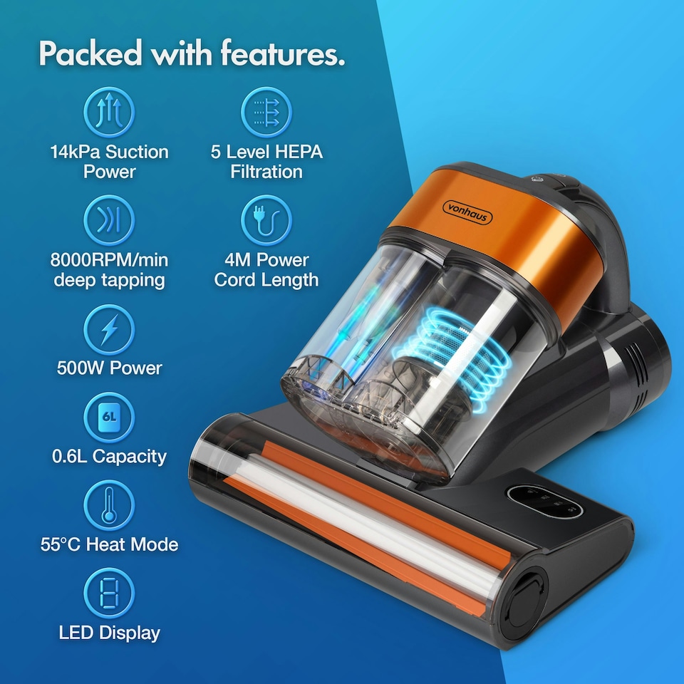 image 1 of VonHaus UV Mattress Vacuum Cleaner 4 in 1 Handheld