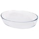 image 1 of Argon Tableware Oval Glass Oven Dish - 35cm x 24cm | Clear | Clear | 35cm x 24cm