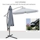 image 3 of Outsunny 2.7m Garden Banana Parasol Cantilever Umbrella with Crank Handle and Cross Base for Outdoor, Hanging Sun Shade, Dark Grey