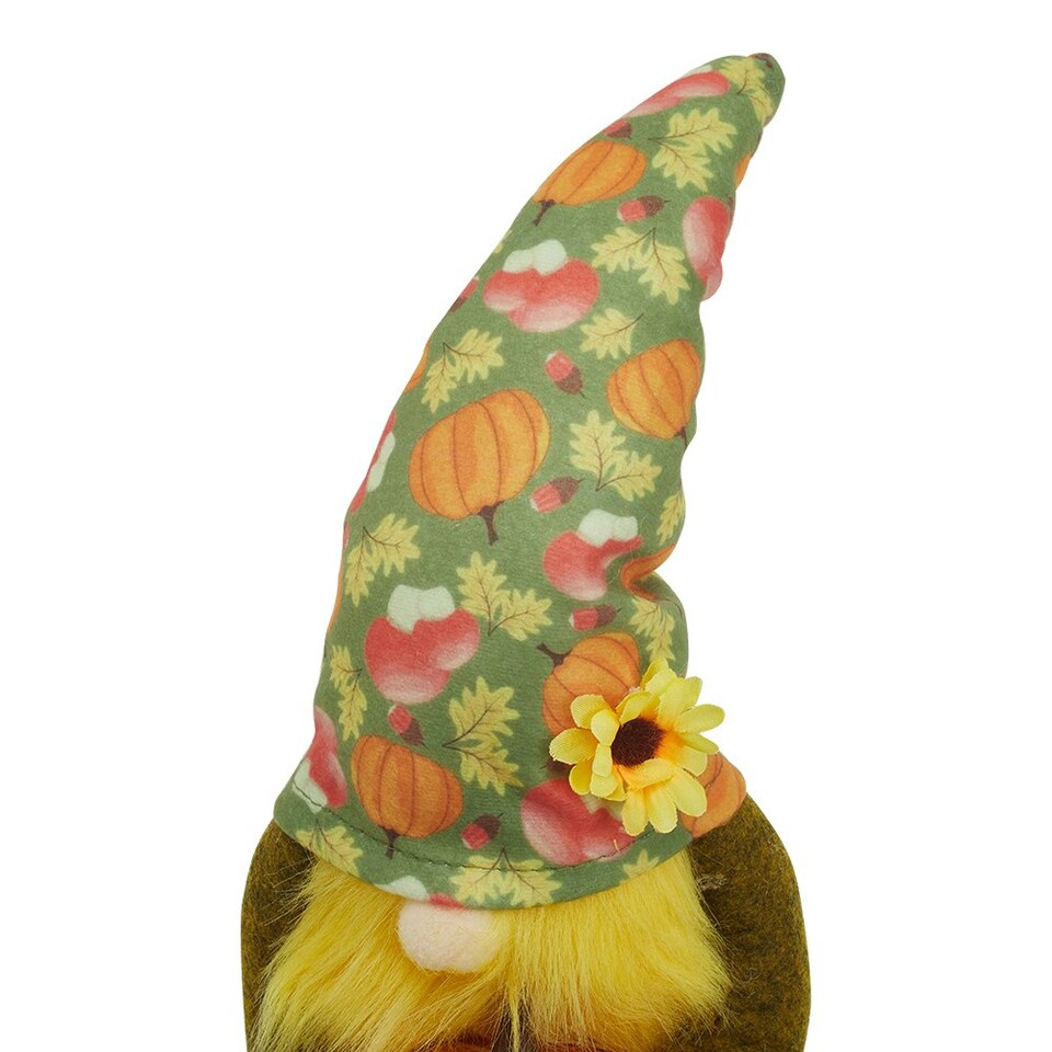 image 1 of Living and Home Halloween Autumn Harvest Gnome Decor with Pumpkin Hat