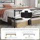 image 5 of Yaheetech Metal Platform Bed Frame with Cloud-inspired Design Headboard Black, 4ft6 Double