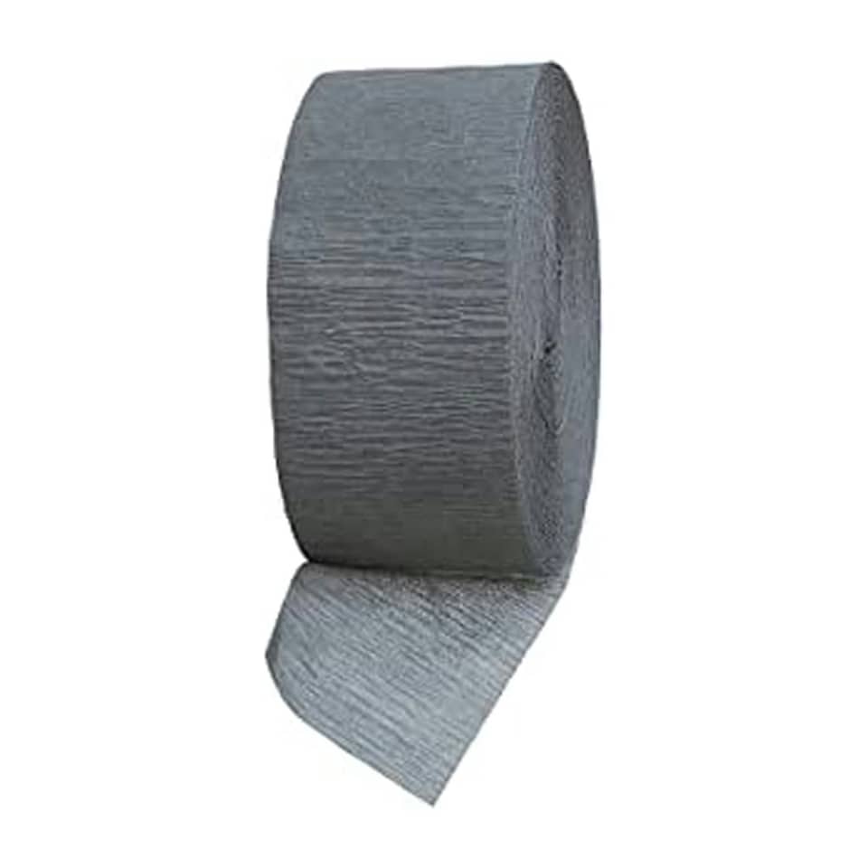 image 1 of Unique Party Crepe Paper Streamers - Grey - One Size