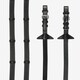 image 2 of LeMieux Soft Rubber Reins with Stoppers Silver | Cob