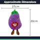 image 2 of Aubergine Soft Toy Cute Plushie Huggable Cuddly Stuffed Toy 20cm Purple