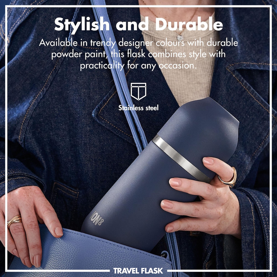 image 1 of Luma Flask & Mug, Vacuum Insulated, 700ml (24oz) | Blue | Ash Navy | One Size