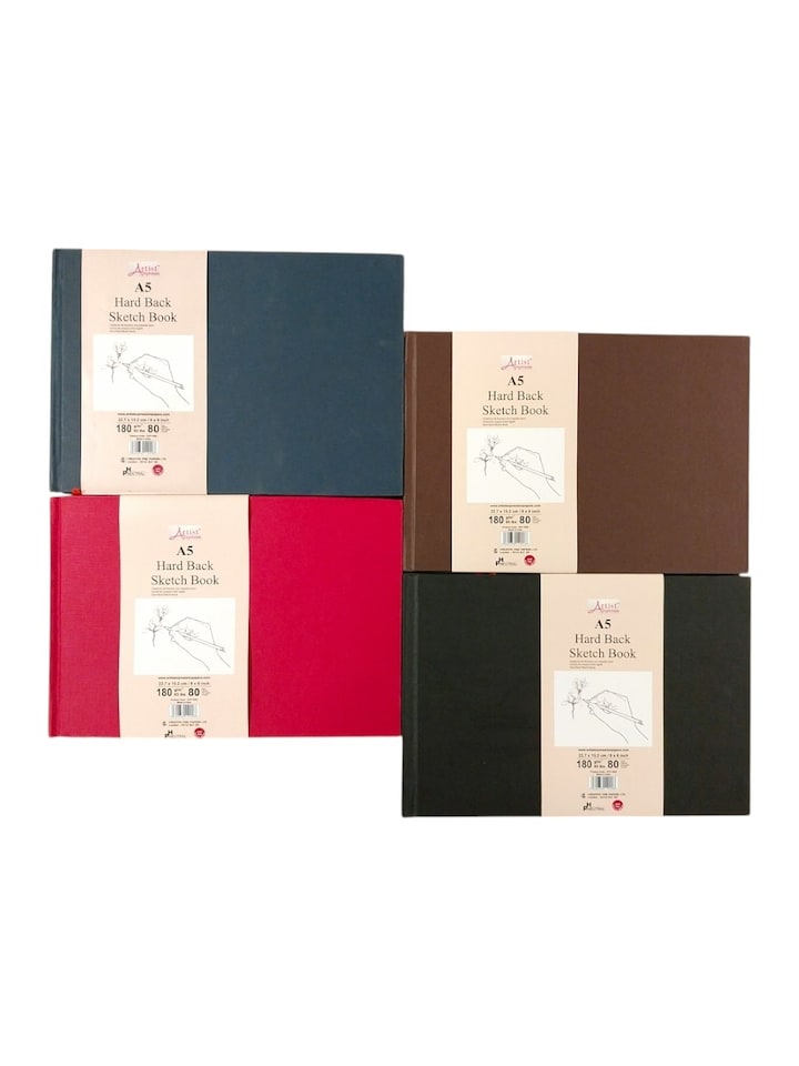 image 1 of Single A5 80 Pages Hard Back Landscape Sketch Book
