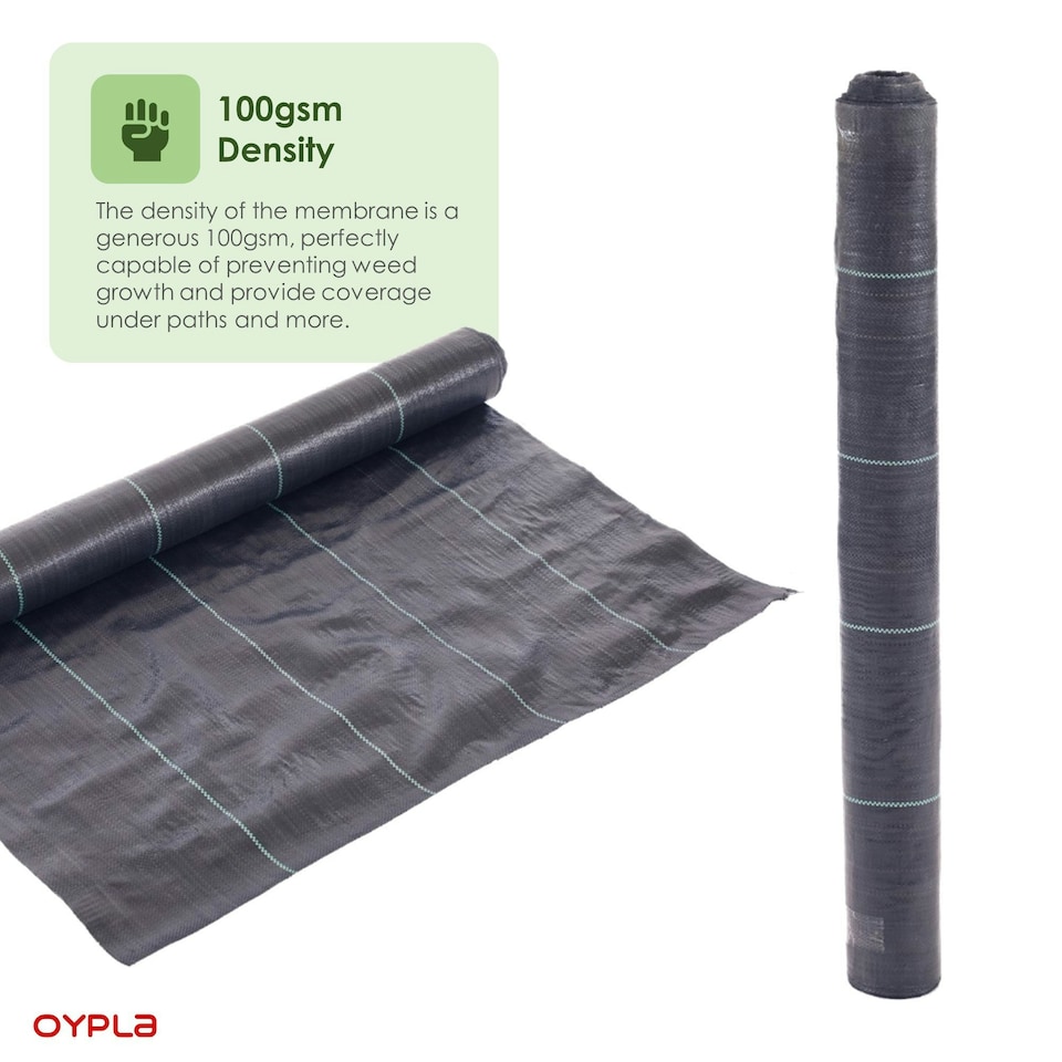 image 1 of Oypla 1m x 50m Heavy Duty Weed Control Ground Cover Membrane Sheet
