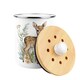 image 5 of Floral Deer Food Waste Caddy - Metal 2L Decorative Kitchen Compost Bin