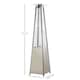 image 5 of Outsunny 10.5KW Propane Patio Heater Freestanding Pyramid Gas Outdoor Tower Heater Warmer with Wheels, Rain Cover, Regulator and Hose - Silver