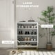 image 4 of HOMCOM Shoe Cabinet with 2 Chevron Doors, Adjustable Shelf for 12 Pairs