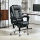 image 2 of Vinsetto Office Chair with 6 Point Massage and Back Heat, PU Desk Chair with Footrest Adjustable Height and Swivel Wheels, Back Reclining, Black