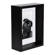 Nicola Spring 5 x 7" Deep Photo Frame - Black/White Mount - 3D Deep Box Picture Frame Display Case (20 x 15cm)