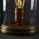image 2 of ValueLights Retro Aged Brass Effect Metal Base And Clear Glass Dome Table Lamp
