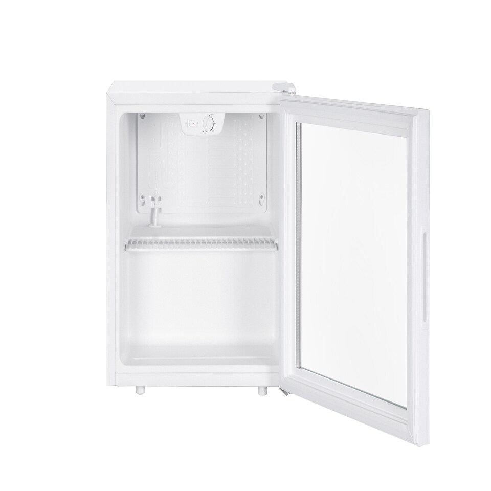 image 1 of SIA DC3W Mini Drinks Fridge, Table Top 46L Wine Cooler With Glass Door, White