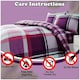 image 3 of VELVETIO Waverly Check Duvet Cover Set Reversible Polycotton Easy Care Beddings Purple | King