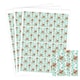 image 1 of Floral Baby Blue Stripes Square Stickers 65mm - Sheet of 12