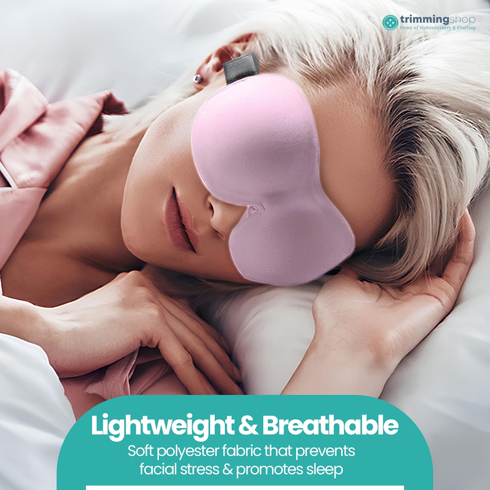 image 1 of 3D Sleep Eye Mask with Adjustable Strap Luxury Blindfold Sleep Mask