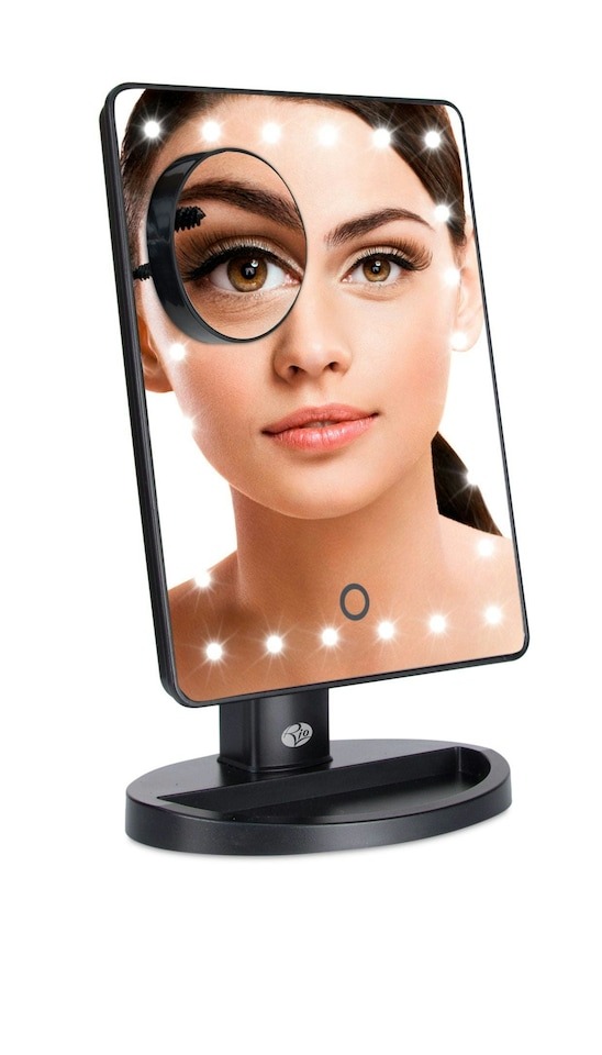image 1 of 24 LED Makeup Mirror with mini removable 10X Magnifying Mirror