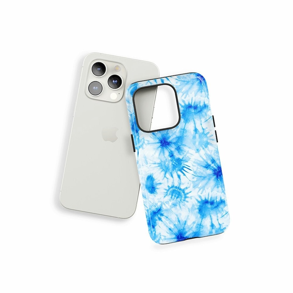image 1 of Tie Dye Blue Phone Case | Blue | iPhone 16 Pro
Tough | iPhone 16 Pro
Tough