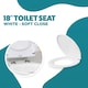 image 5 of Marco Paul White Plastic Oval Toilet Seat 18"