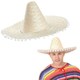 image 1 of Orange Mexican Sombrero – Fancy Dress Hat with Pom-Pom Trim N/A | 1
